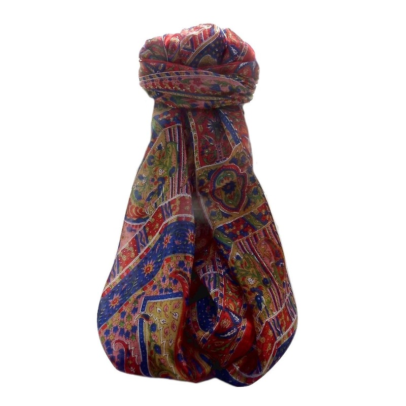 Mulberry Silk Traditional Long Scarf  Ajay  Red by Pashmina & Silk | Fruugo SG