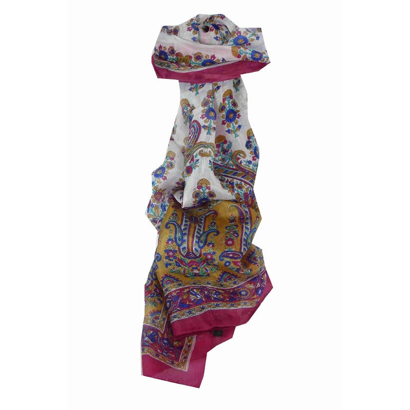Mulberry Silk Traditional Long Scarf Suki Pink by Pashmina & Silk | Fruugo SG