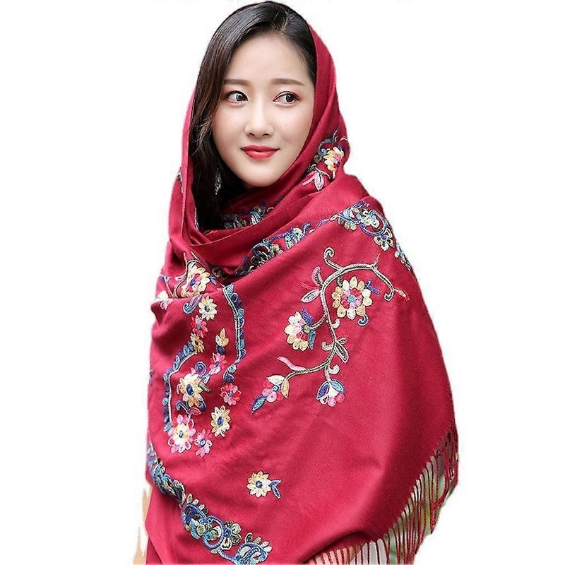 Pashmina Shawl Wrap Ethnic Style Multi Purpose Neck Warm Scarf for Women | Fruugo SG
