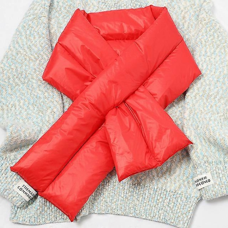 Solid Winter Women Scarf Warm Down-Cotton Shawl Wraps Shiny Collar Sjaals Voor Dames Neck-Cross Bufandas Mujer Szalik Zimowy | Fruugo SG