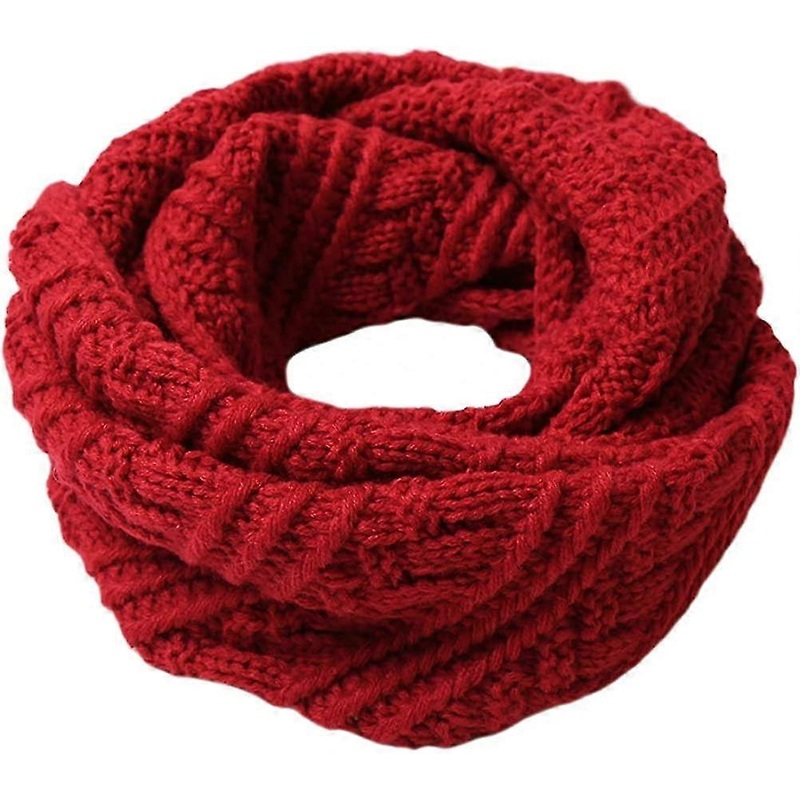 Winter Warm Scarf Thick Cable Woollen Knitted Loop Snood Circle Wrap Neck Cowl | Fruugo SG
