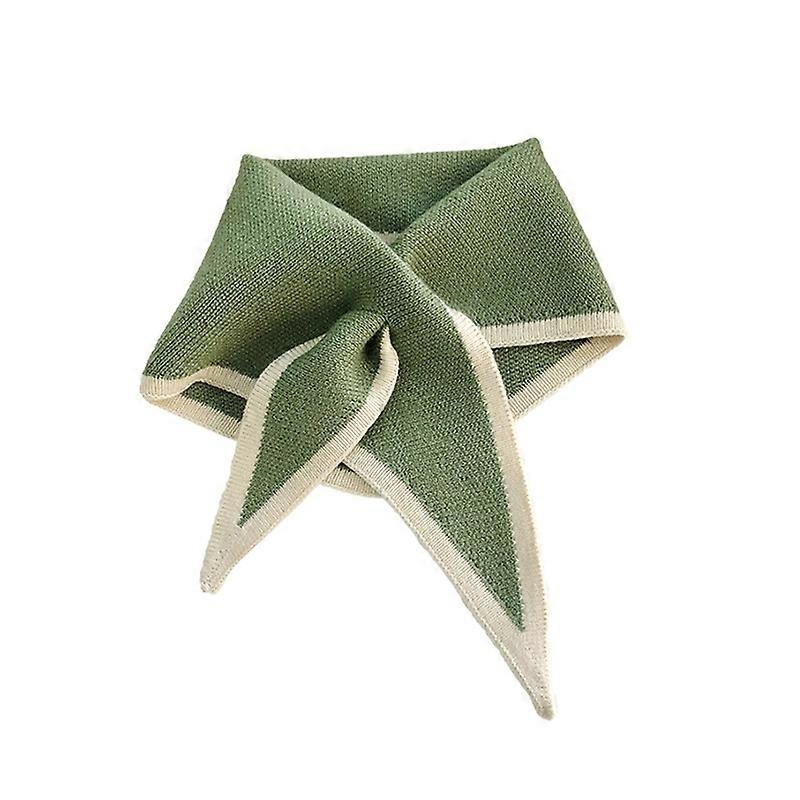 Women Scarf Triangle Contrast Color Autumn Winter Simple Knitting Collar Scarf for Outdoor | Fruugo SG