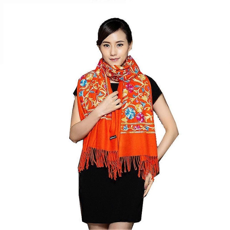 Autumn Winter Shawl Wrap Flower Poncho with Tassel Winter Scarf for Lady | Fruugo SG