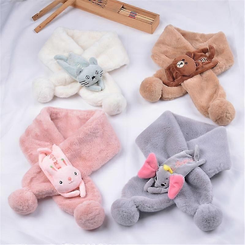 Autumn Winter Soft Plush Children Scarf Cute Cartoon Girl Baby Thick Warm Scarf Outdoor Kids Neckerchief Baby Accessories | Fruugo SG