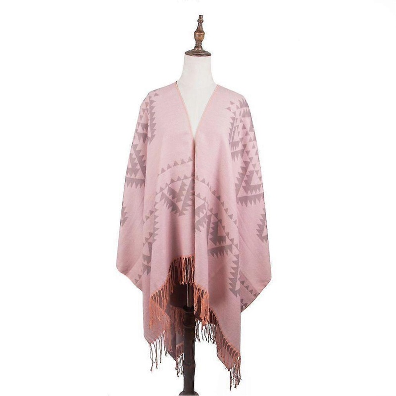 Ethnic Style Shawl Scarf Open Front Poncho Winter Cardigant with Tassel for Lady | Fruugo SG