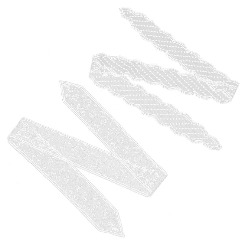 Long Women Scarf Versatile Fashion Accessory Spring and Summer Outfits White Lace 2Pcs | Fruugo SG