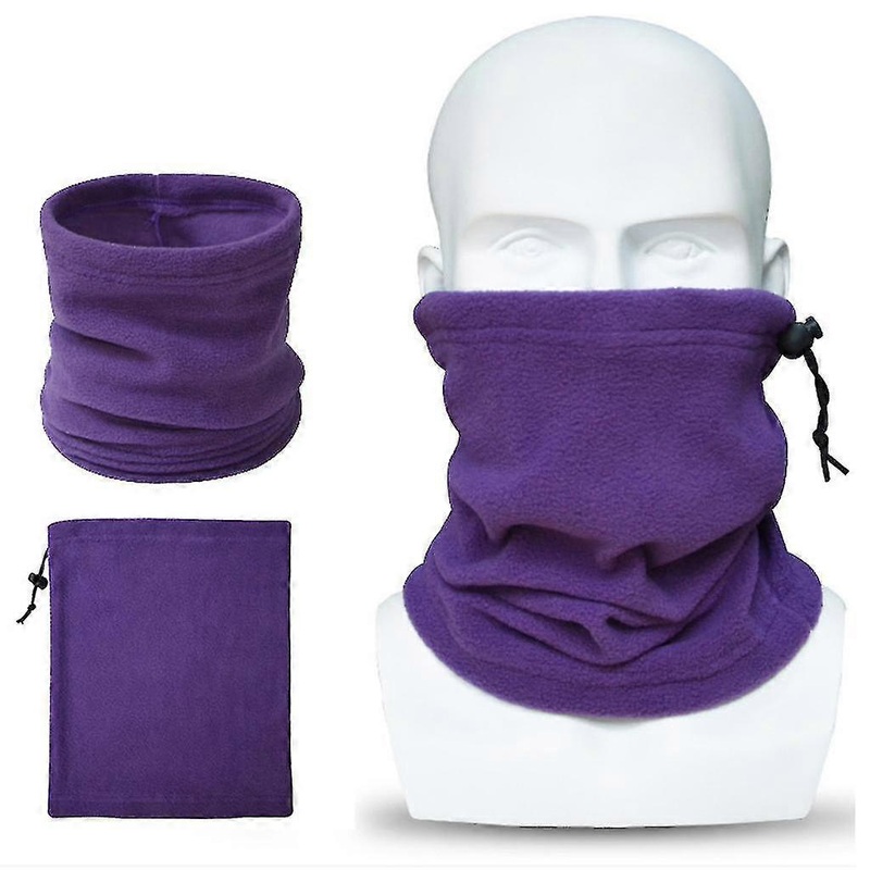 Men Unisex Winter Thicken Polar Fleece Balaclava Neck Warmer Solid Motorcycle Fa | Fruugo SG