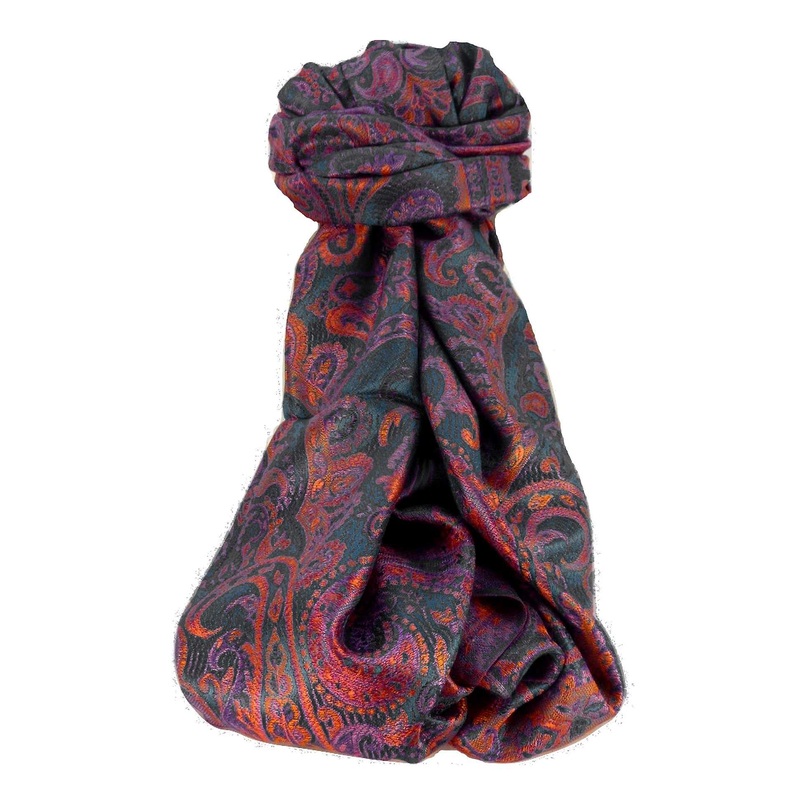 Mens Jamawar Premium Silk Scarf Pattern 9809 by Pashmina & Silk | Fruugo SG