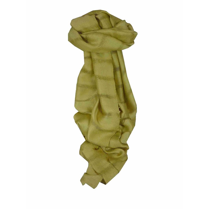 Mens Vietnamese Long Silk Scarf Hue Celery by Pashmina & Silk | Fruugo SG