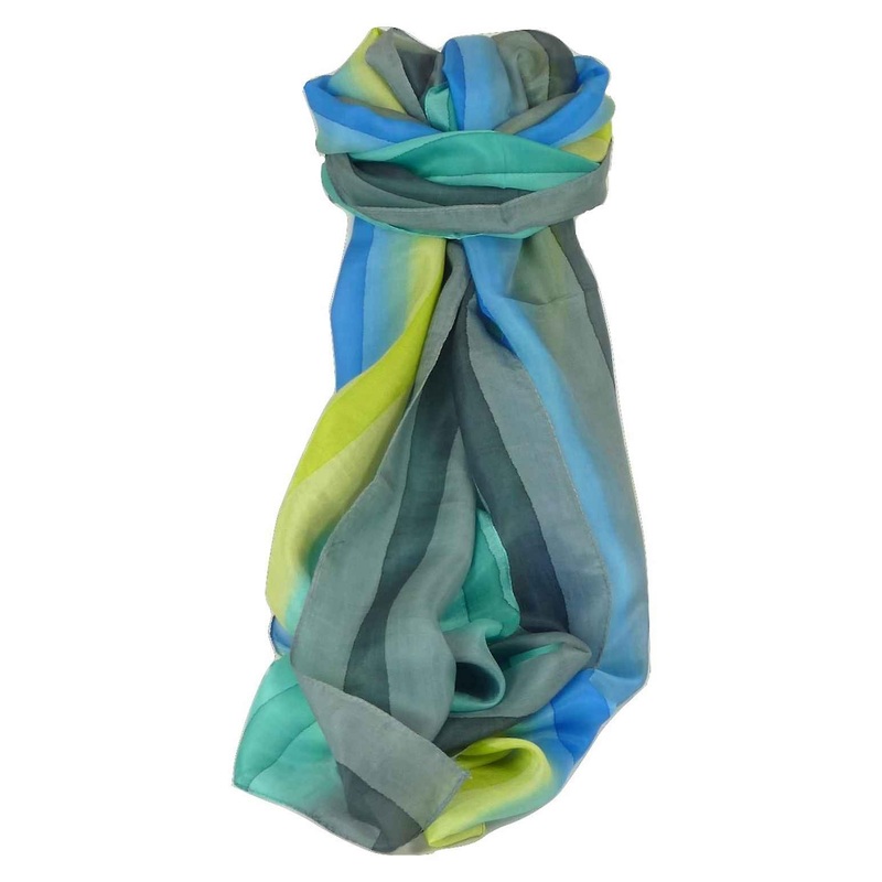 Mulberry Silk Classic Long Scarf Nita Rainbow Palette by Pashmina & Silk | Fruugo SG