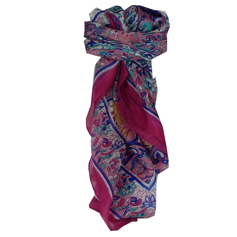 Mulberry Silk Classic Square Scarf Alisha Pink by Pashmina & Silk | Fruugo SG