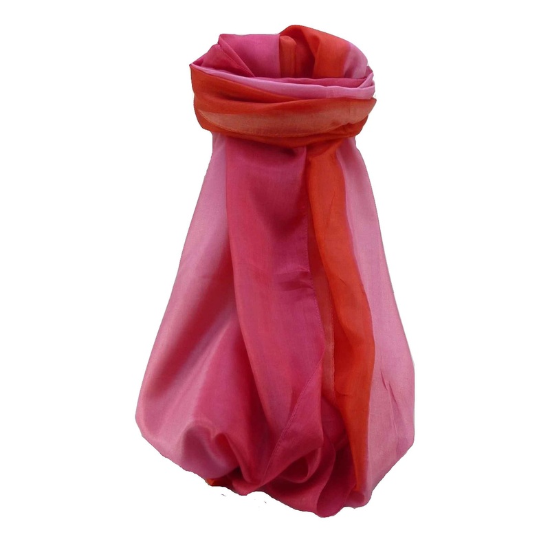 Mulberry Silk Contemporary Long Scarf Sunil Pink by Pashmina & Silk | Fruugo SG
