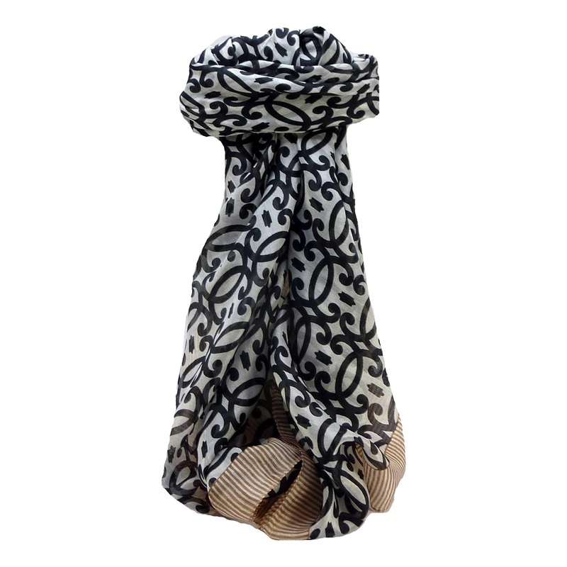 Mulberry Silk Contemporary Square Scarf Geometric G134 by Pashmina & Silk | Fruugo SG