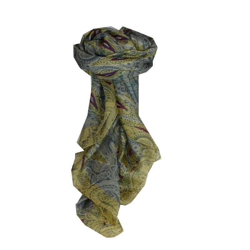 Mulberry Silk Contemporary Square Scarf Paraka Quartz by Pashmina & Silk | Fruugo SG
