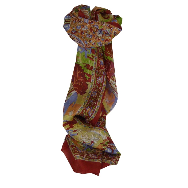 Mulberry Silk Traditional Long Scarf Bahan Flame by Pashmina & Silk | Fruugo SG