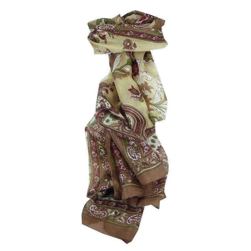 Mulberry Silk Traditional Long Scarf Ree Caramel by Pashmina & Silk | Fruugo SG