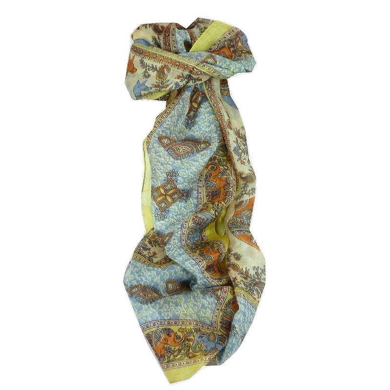 Mulberry Silk Traditional Long Scarf Rei Gold by Pashmina & Silk | Fruugo SG