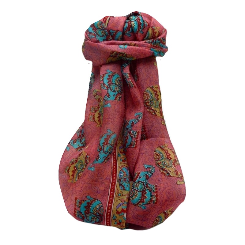 Mulberry Silk Traditional Long Scarf  Yahan Scarlet by Pashmina & Silk | Fruugo SG