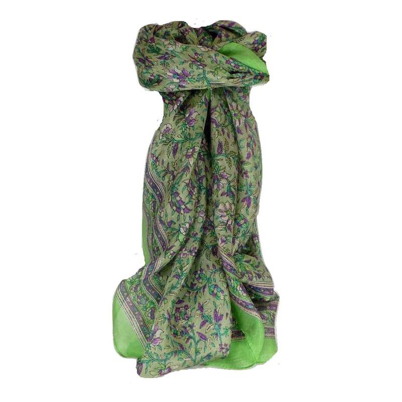 Mulberry Silk Traditional Square Scarf Ulla Fern by Pashmina & Silk | Fruugo SG