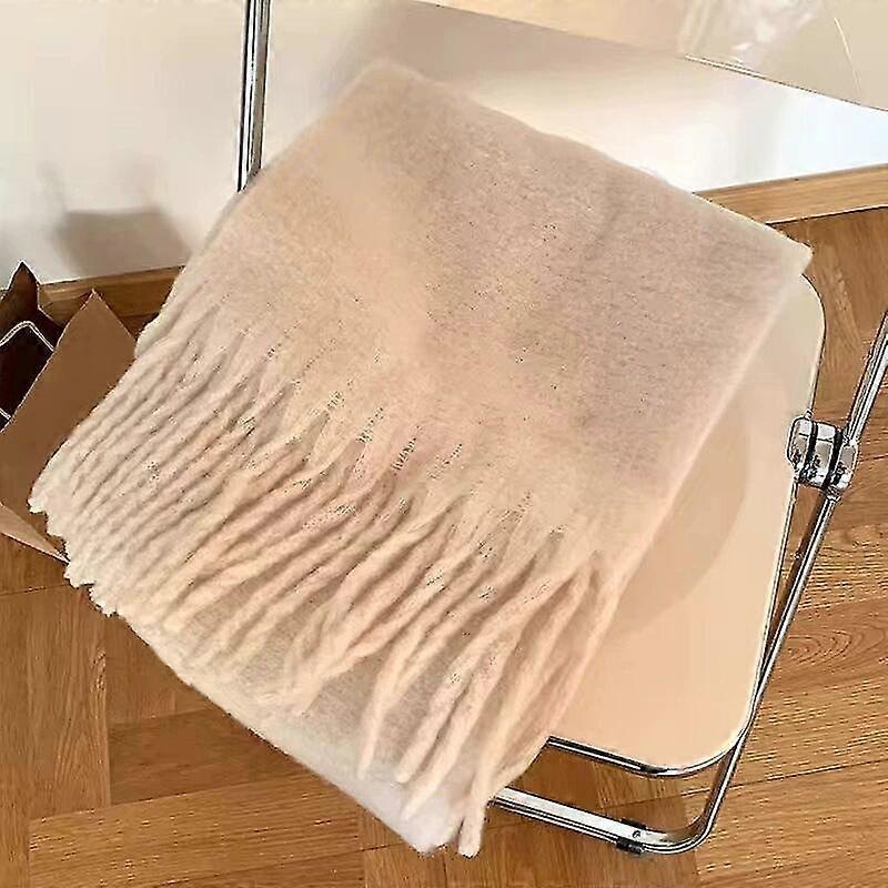 New Women Thick Shawl Wraps Scarf Winter Warm Fashion Solid Color Pashmina Scarves Long Tassel Hijab Stoles Bufanda Mujer | Fruugo SG