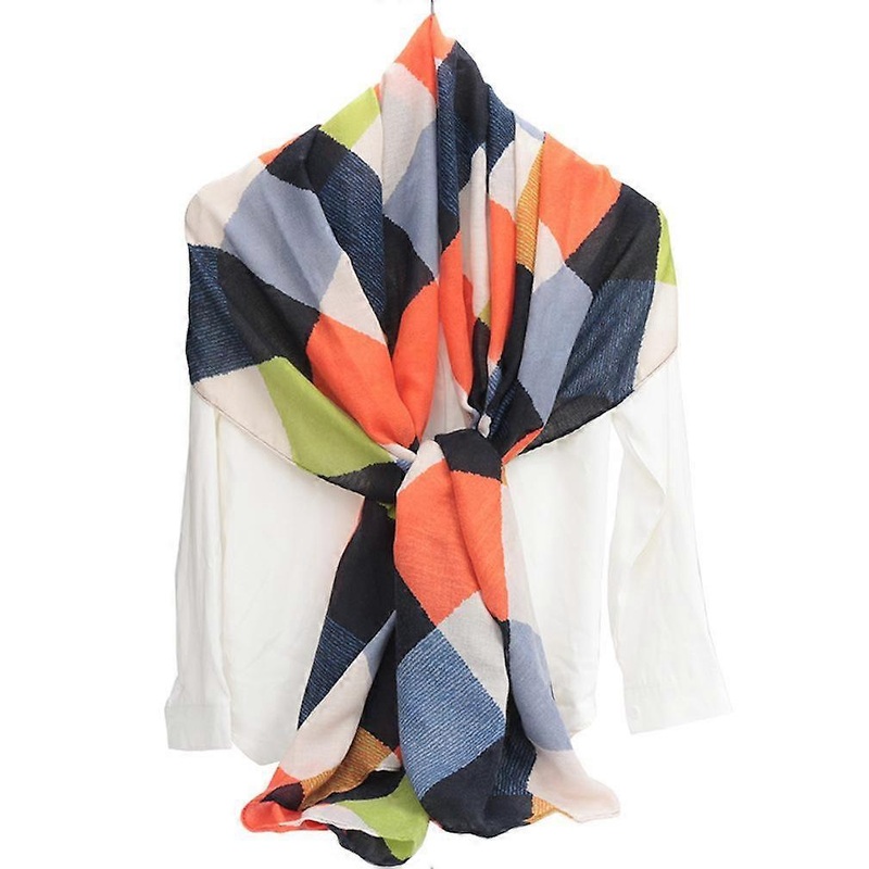 Plaid Embroidery Scarf Travel Warm Fashionable Shawl Cotton Linen Wrap for Lady | Fruugo SG