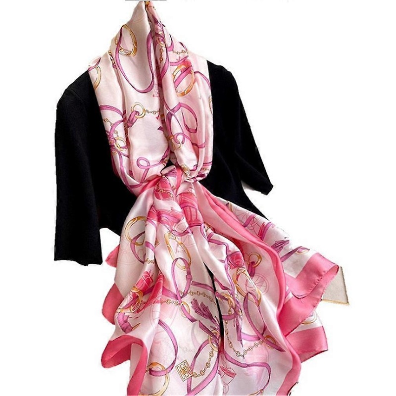 Sun Proof Scarf Long Pink Pattern Shawl Wrap for Lady | Fruugo SG