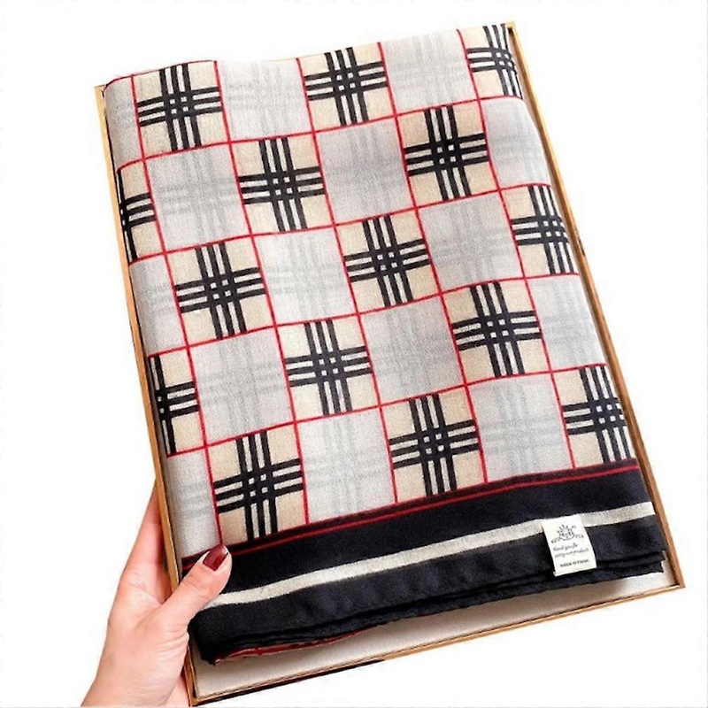 Sun Proof Scarf Silky Shawl Plaid Wrap for Lady | Fruugo SG