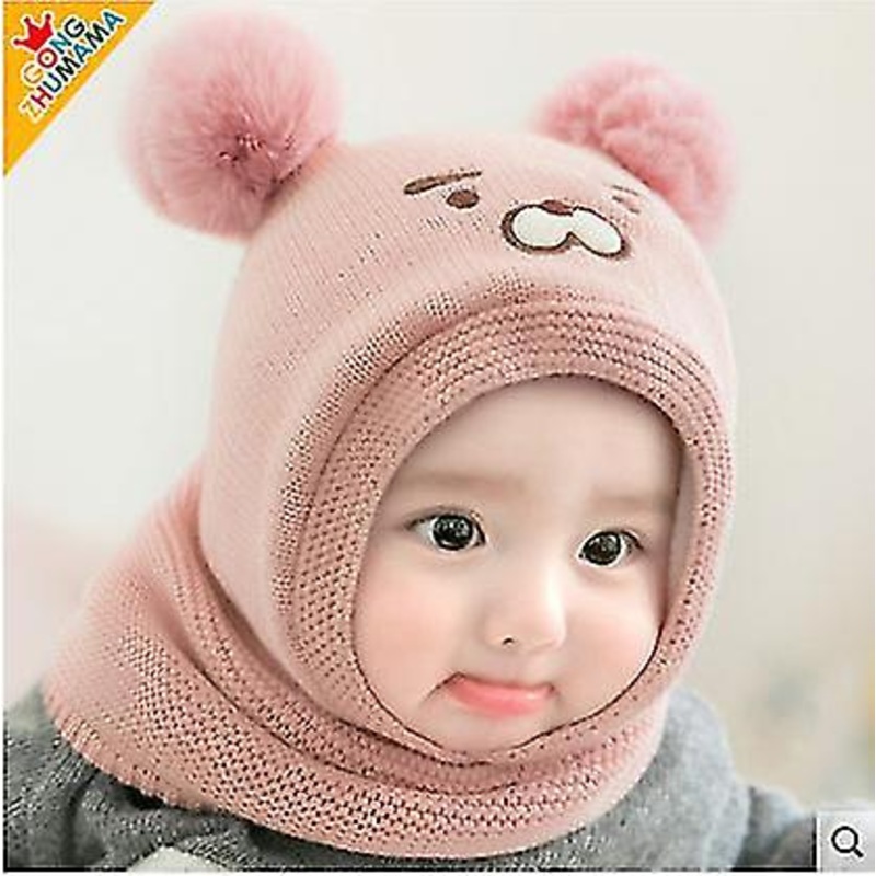 Winter Toddler Kids Warm Knit Beanie Cap Hat Scarf Cute Toddler Hats | Fruugo SG
