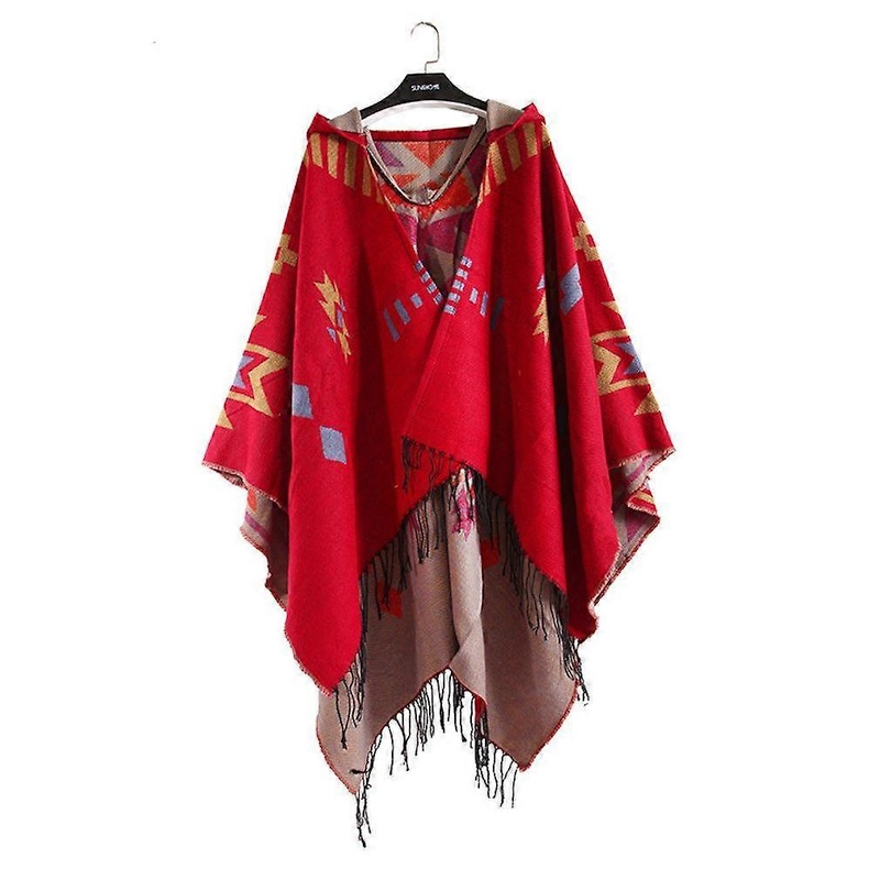 Women’s Geometric Thicken Shawl Wrap Lady Poncho Pashmina Cardigant Blanket with Tassel | Fruugo SG
