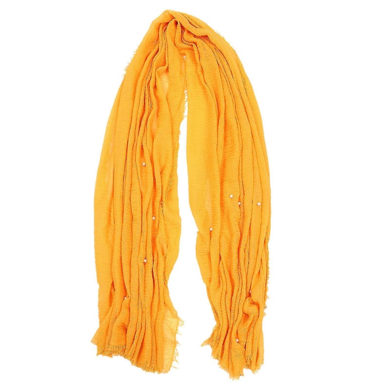 Cotton Scarf Shawl Wrap Stylish Head Covering Outdoor Wear Yellow 1Pack | Fruugo SG
