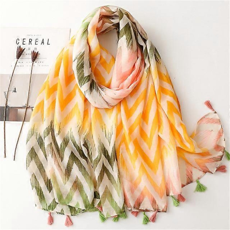 JWL-New Fashion Luxury Brand Bohemian Floral Tassel Viscose Shawl Scarf Lady High Quality Wrap Pashmina Stole Muslim Hijab 180*90Cm | Fruugo SG
