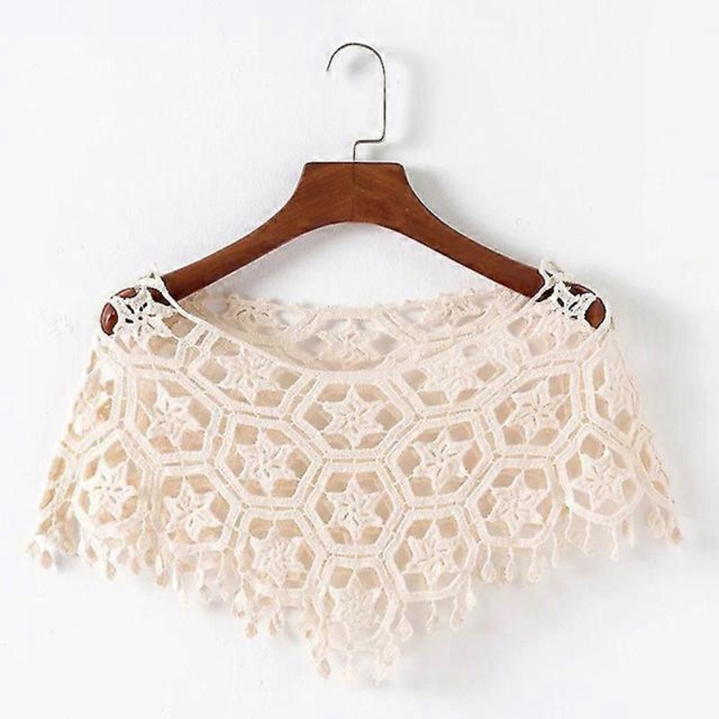JWL-Women Vintage Elegant Fashion  Crochet Knit Cape Lace Short Hollow out Shawls Shrug Poncho Female  d88 | Fruugo SG
