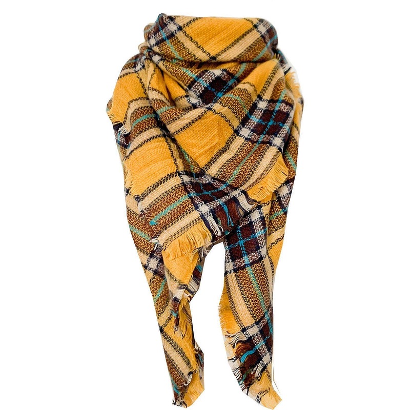 Luxury Women Scarf Winter Thick Warm Fichu Wraps Shawl Winter Female Bandana Tassel Blanket Fichu  Yellow | Fruugo SG