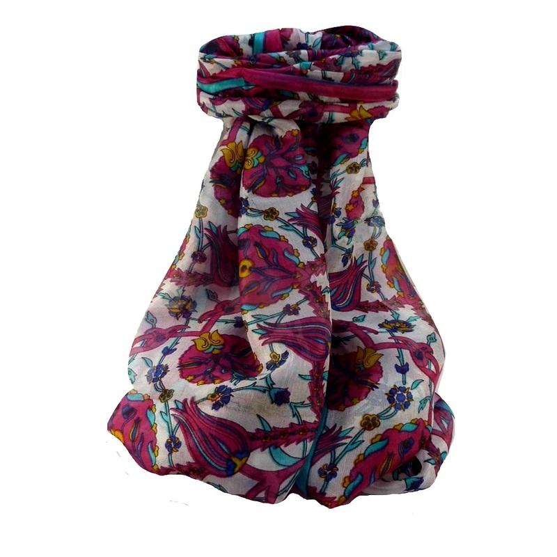 Mulberry Silk Contemporary Long Scarf Satya Pink by Pashmina & Silk | Fruugo SG