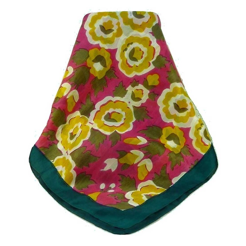 Mulberry Silk Contemporary Square Scarf Ashari Teal by Pashmina & Silk | Fruugo SG