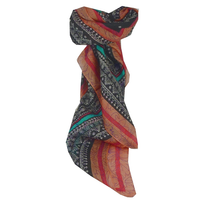 Mulberry Silk Contemporary Square Scarf Houri Multicoloured by Pashmina & Silk | Fruugo SG
