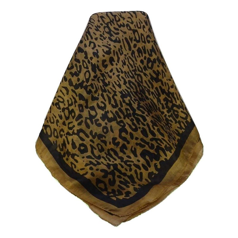 Mulberry Silk Contemporary Square Scarf Mora Brown by Pashmina & Silk | Fruugo SG