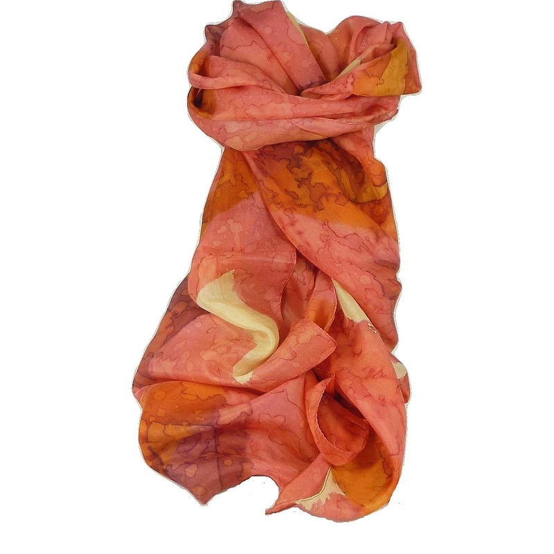 Mulberry Silk Hand Painted Long Scarf Classic Cherries by Pashmina & Silk | Fruugo SG