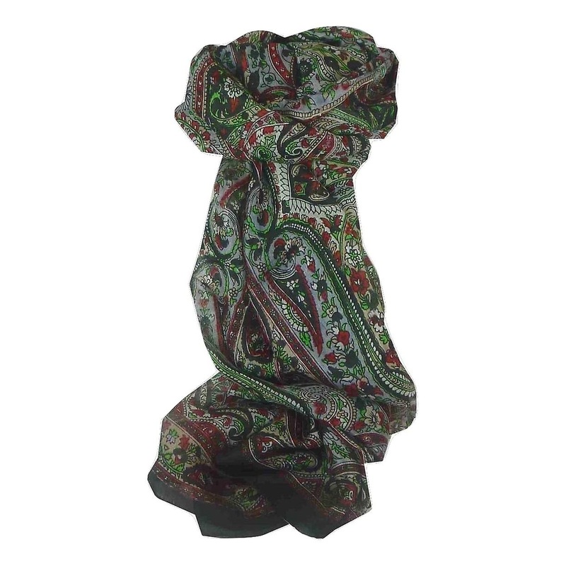 Mulberry Silk Traditional Long Scarf Sara Black by Pashmina & Silk | Fruugo SG