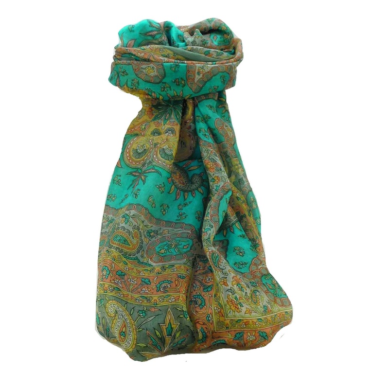 Mulberry Silk Traditional Long Scarf Sarayu Charcoal by Pashmina & Silk | Fruugo SG