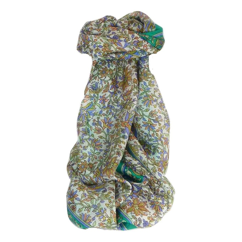 Mulberry Silk Traditional Long Scarf Sarita Emerald by Pashmina & Silk | Fruugo SG