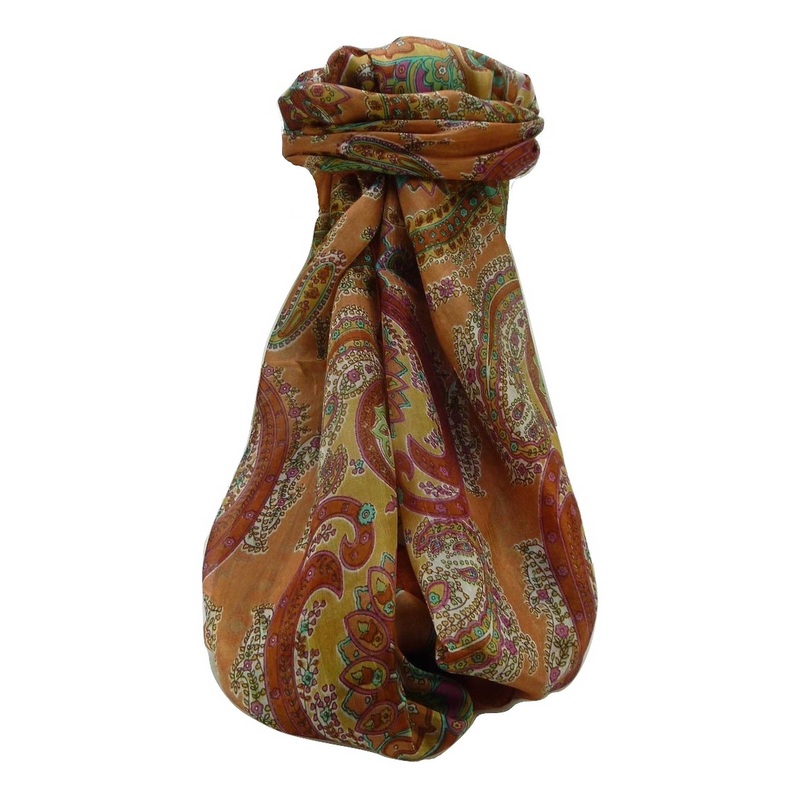 Mulberry Silk Traditional Long Scarf Shipra Copper by Pashmina & Silk | Fruugo SG