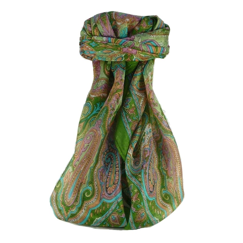 Mulberry Silk Traditional Square Scarf Queta Sage by Pashmina & Silk | Fruugo SG