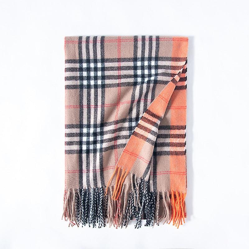 Scarf Stall Color-contrast Check Artificial Cashmere Scarf Fashion Color Changing Scarf Women’s Winter Japanese And Korean Sweet | Fruugo SG