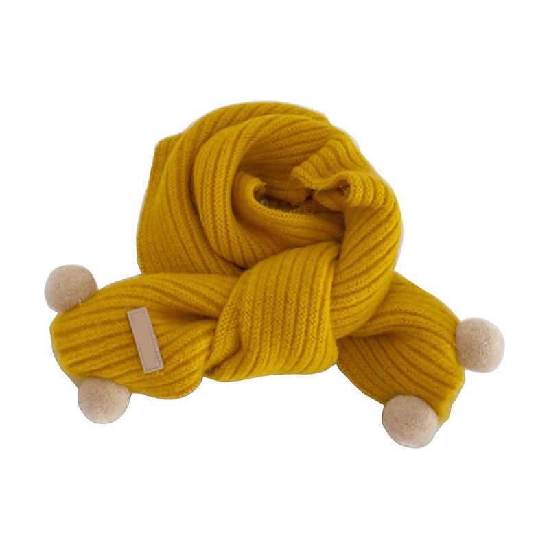Solid Color Baby Scarf Autumn Winter Kids Neck Scarf Warm Boys Girls Neckerchief Fashionable Windproof Neck Warmer  Yellow | Fruugo SG