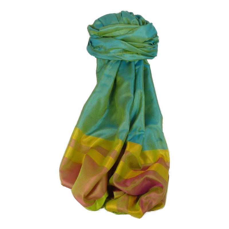 Varanasi Border Prime Silk Long Scarf Heritage Goswami 710 by Pashmina & Silk | Fruugo SG