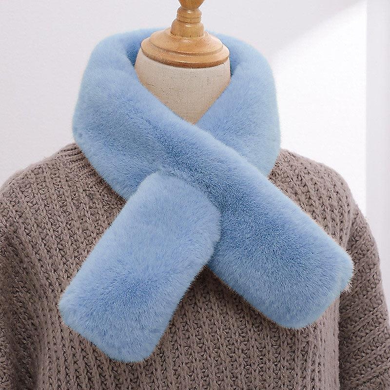Winter Fashion All-match Imitate Rex Rabbit Fur Plush Scarf Female Korean Cross Warm Imitation Mink | Fruugo SG