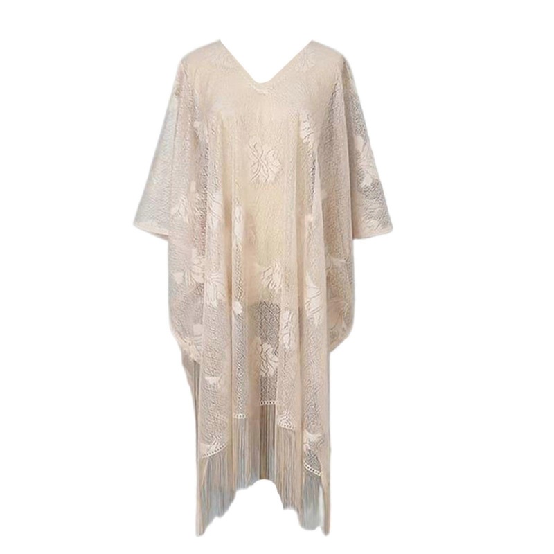 Beach Vacation Sunscreen Shawl for Women Travel & Club Parties Elegant Hollowed Out Embroidery Shawl Pullover Top  Beige | Fruugo SG