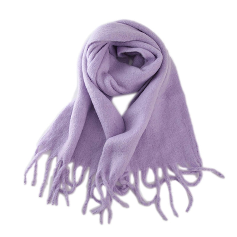 Fashion Fringed Solid Color Scarf Male Female Warm Scarf Women Scarf Pilling Resistant Girls Boy Cold Weather Neck Scarf  21 | Fruugo SG