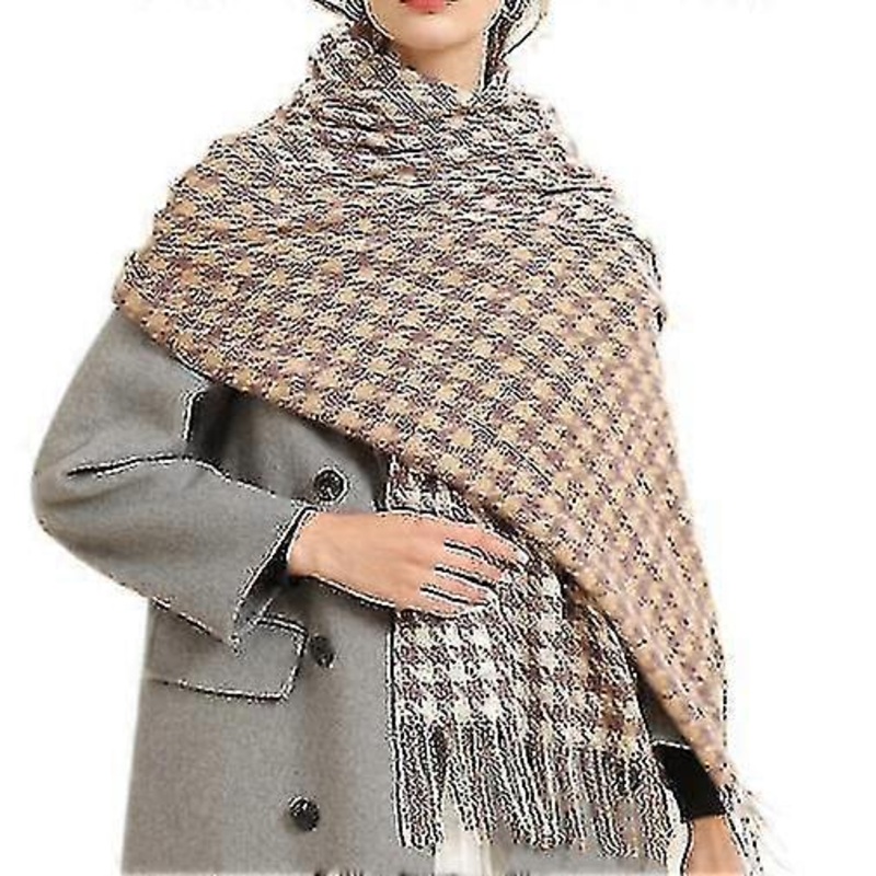Hmwy-ladies Winter Houndstooth Imitation Cashmere Warm Scarf Shawl | Fruugo SG